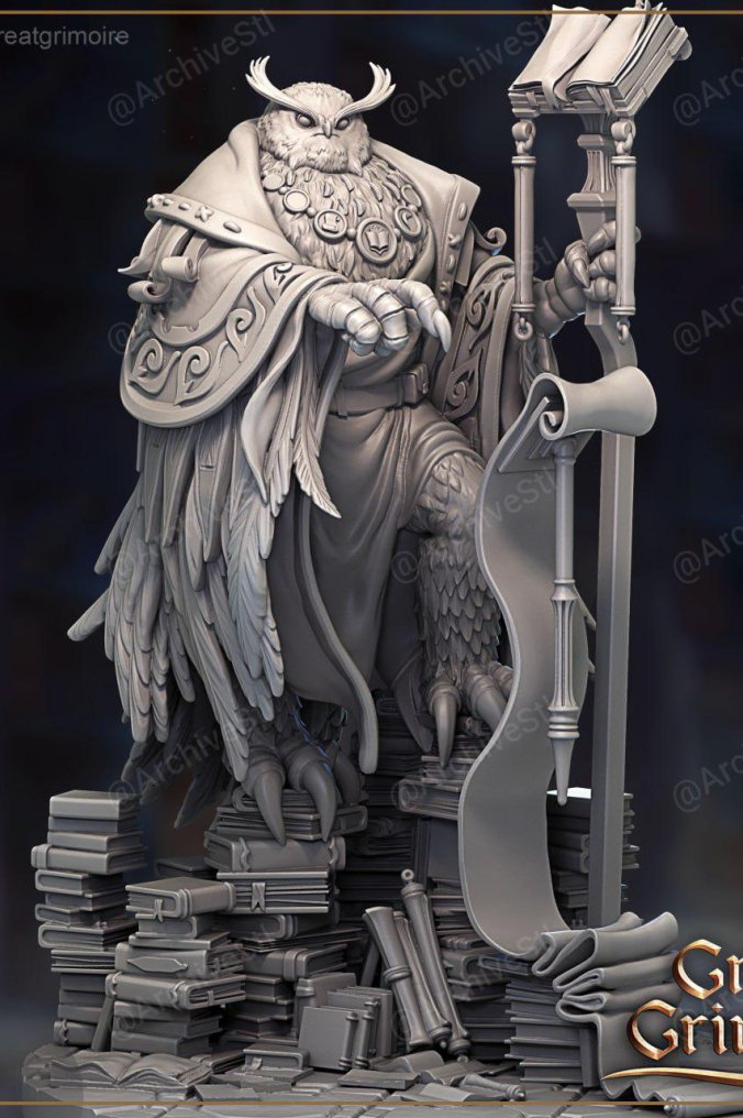 猫头鹰档案员（The Owl Archivist）3D打印图纸